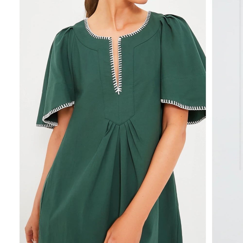 Tuckernuck Green Midi with Flutter Sleeves